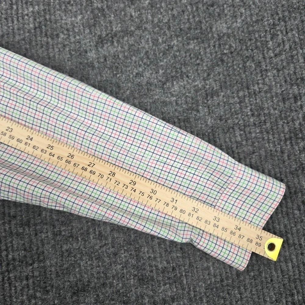 Ralph Lauren Mens XL Pink Green Navy Tattersall Check Button Down Shirt Cotton‎